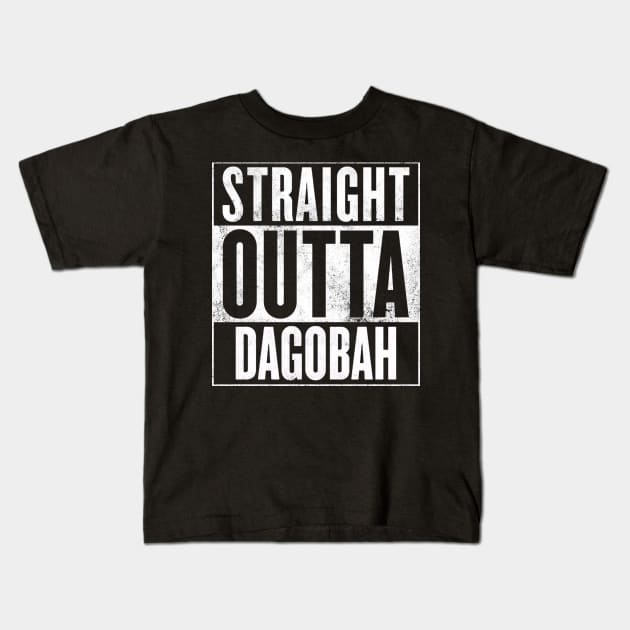 STRAIGHT OUTTA DAGOBAH Kids T-Shirt by finnyproductions